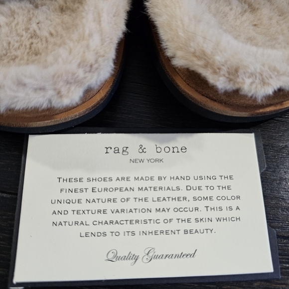 rag & bone Bailey Suede Sherpa-Lined Slides - Picture 3 of 14